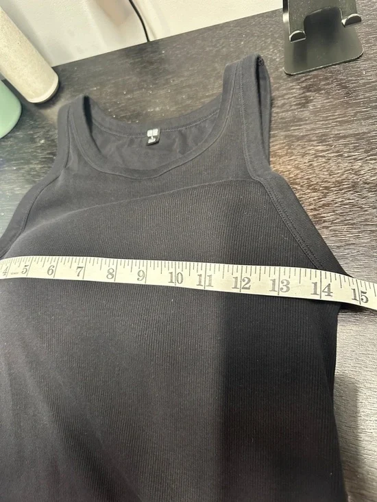 Uniqlo Ribbed Stretch Ribbed Bra Sleeveless Midi Tank Dress Sz L - Picture 10 of 13